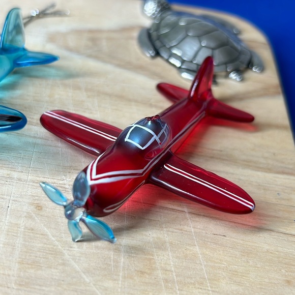 🖤Glass 2 of Airplane ✈️ ornament set + Free red one - Picture 4 of 14
